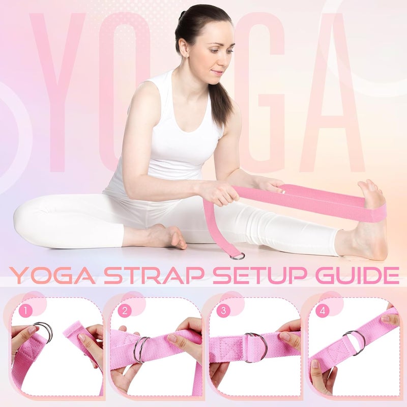 Arrowbash Set of 6 Style Pilates Home Equipment Set Pilates Essential Kit Workout Accessories 14 Magic Circle Mini Exercise Ball Yoga Strap Silicone Tension Strip Tension Band Sliding Plate - Image 5